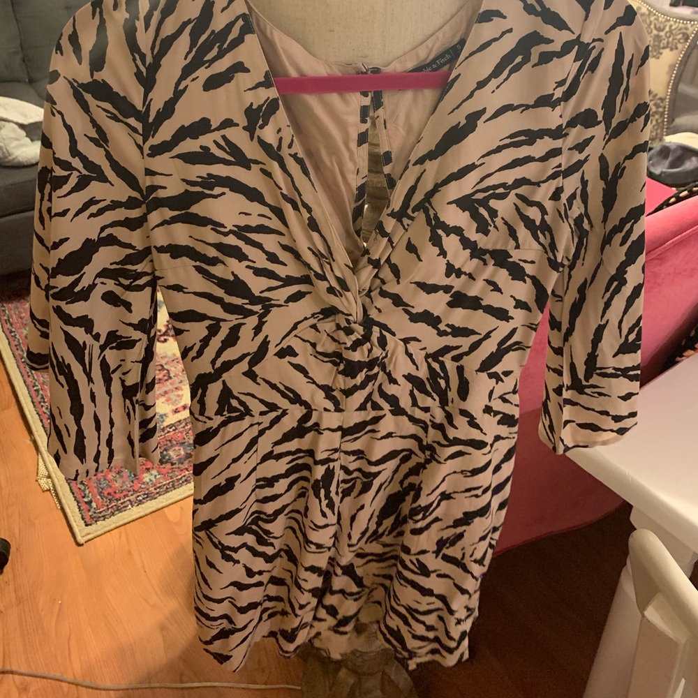 Abercrombie and Fitch zebra print romper
